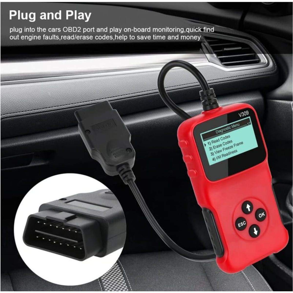 SEISA - Escaner automotriz scanner auto lector codigo elm327 obd2