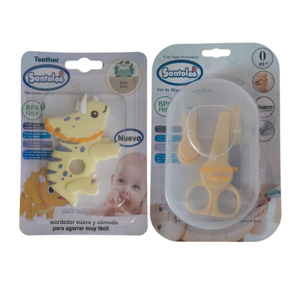 GENERICO - PACK DE MANICURE Y MORDEDOR - DINO