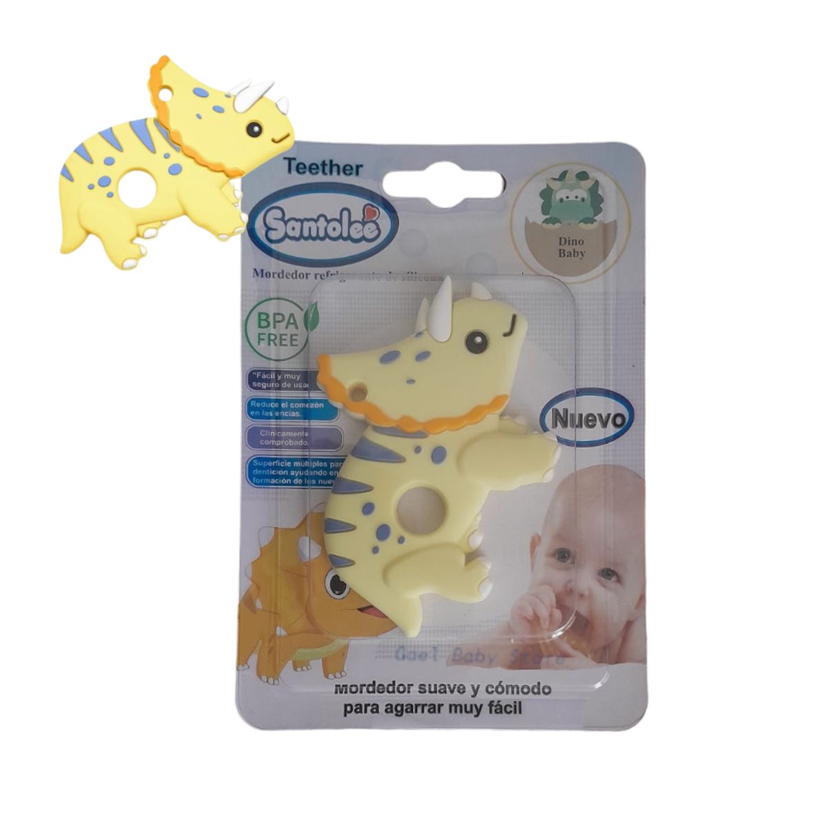 GENERICO - PACK DE MANICURE Y MORDEDOR - DINO