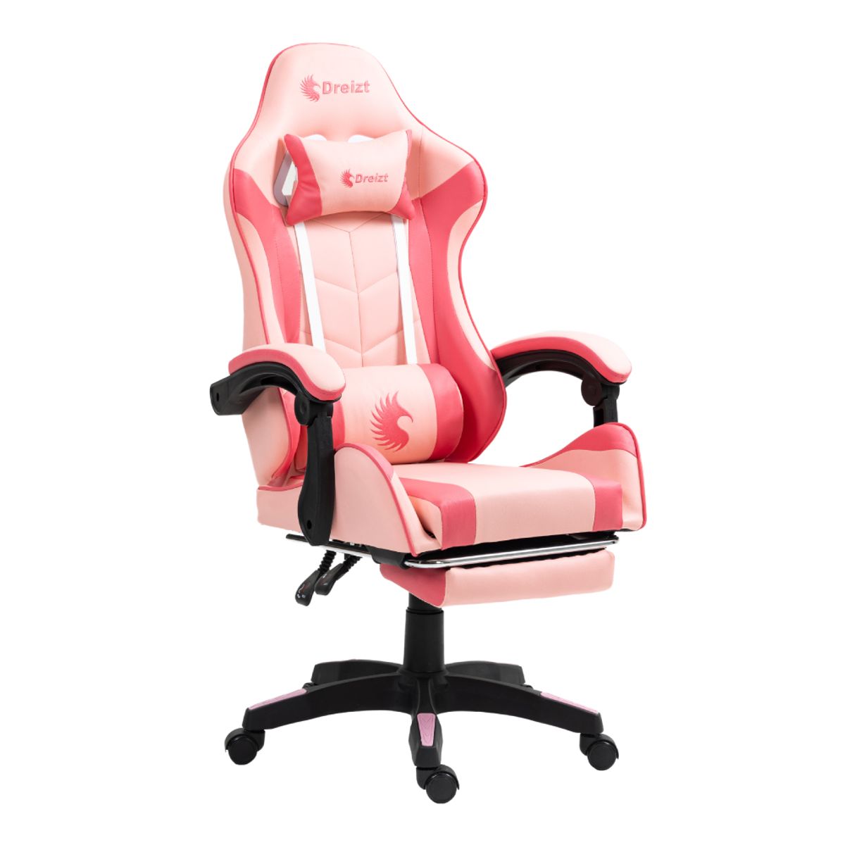 DREIZT - Silla Gamer Ergonómica Dreizt Shine series Rosado Caramelo Posapies