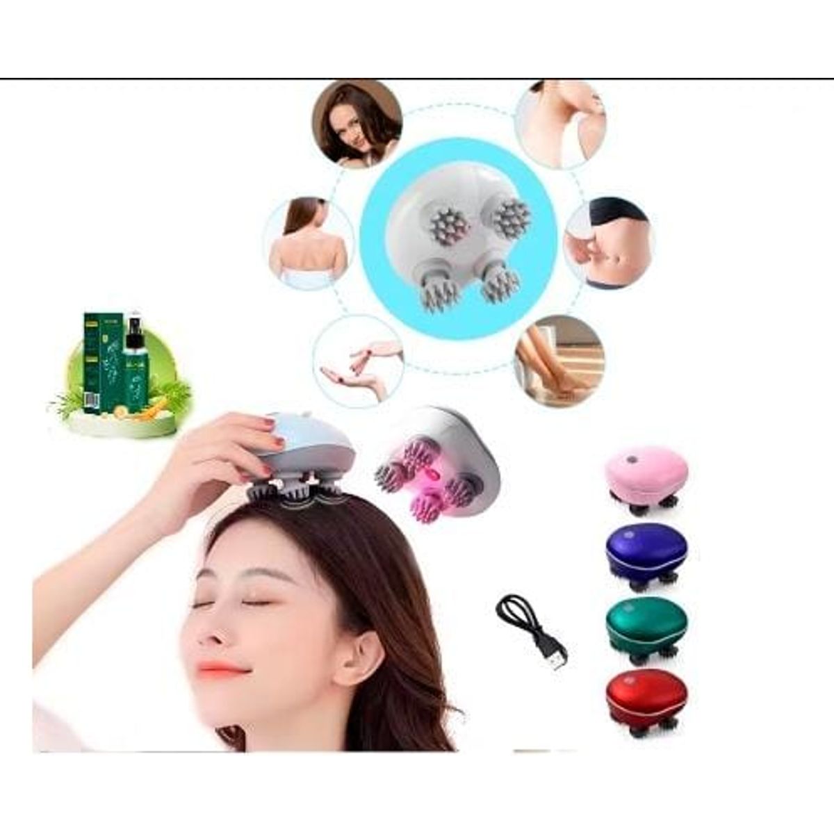 GENERICO - Masajeador de cabeza estimulador control de crecimiento