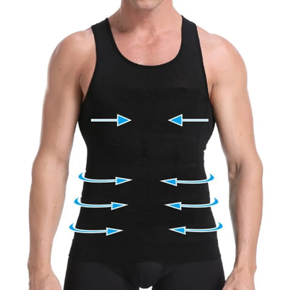 GENERICO - Camiseta Faja Reductora Remodela Abdomen Hombres Vivid Bvd