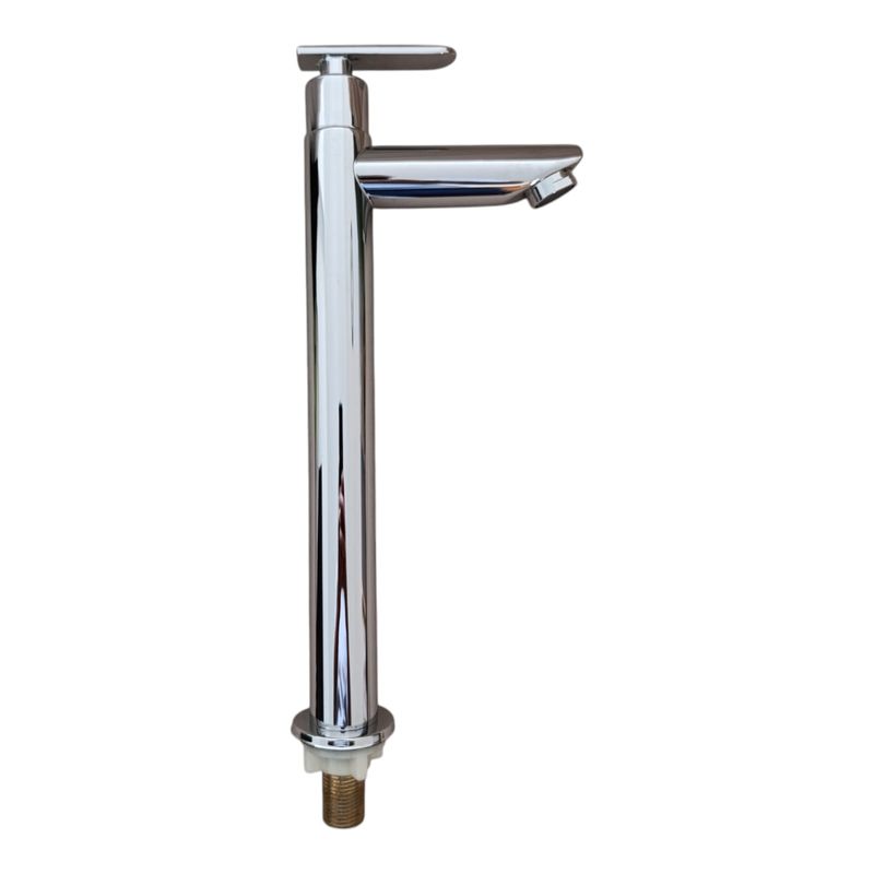 GENERICO - Grifo Caño Alto 30cm para Ovalin o Bowl Pico Recto Acero Cromado
