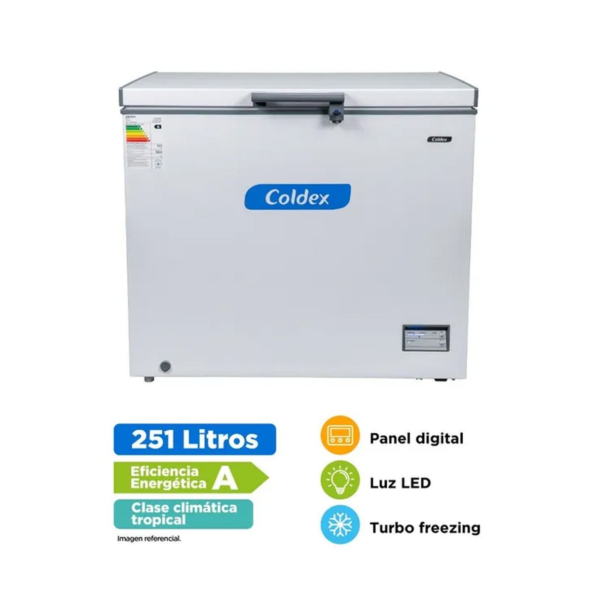 COLDEX - Congeladora Coldex 251LT CH10PLUS Blanco