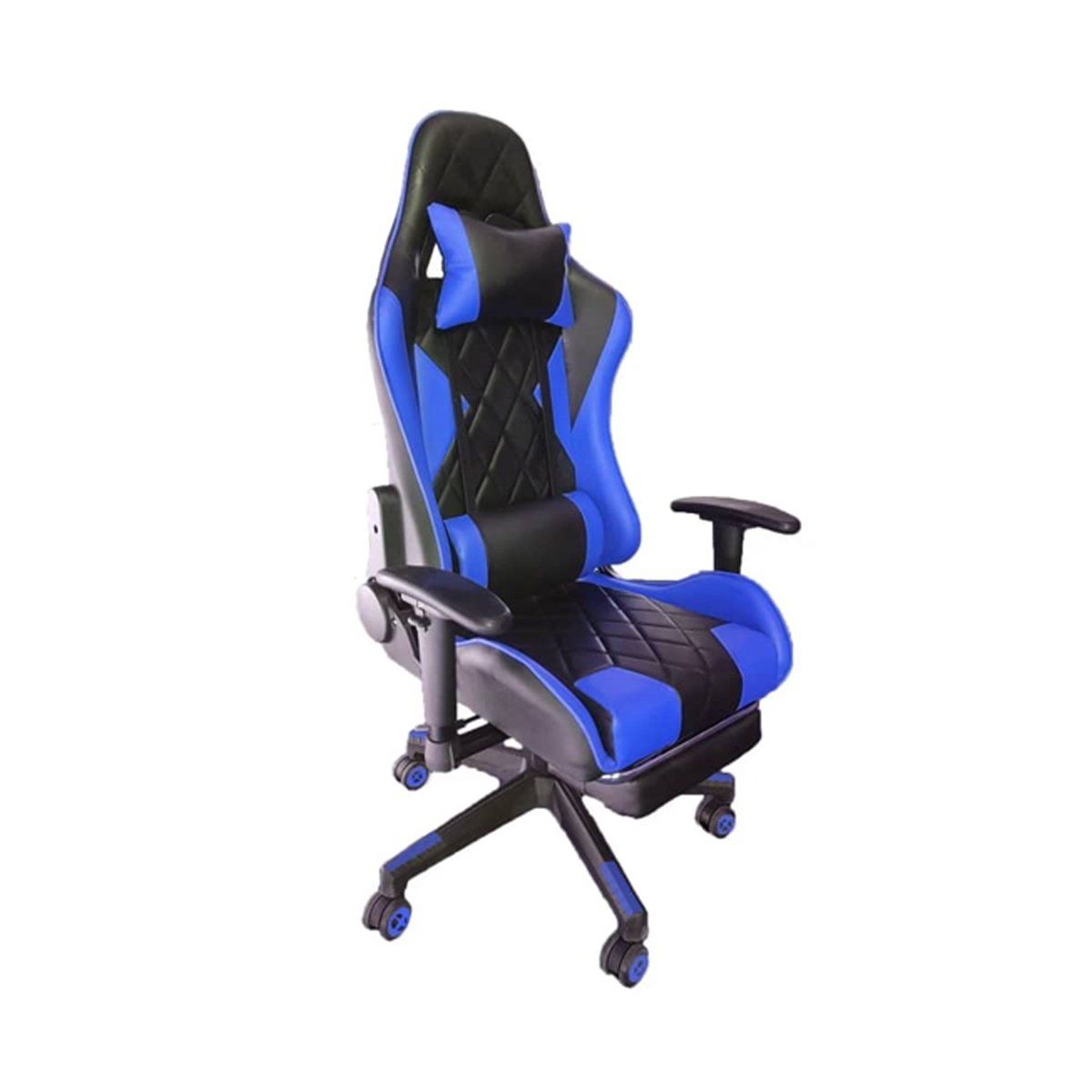 TEMEL - Silla Gamer iMUEBLES Azul Reclina 180° con Reposapiés
