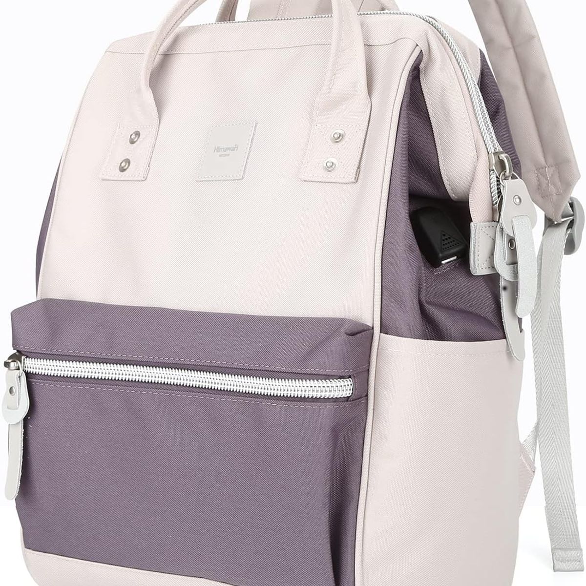 HIMAWARI - Himawari - Mochila escolar o de viaje porta Laptop Púrpura y Gris