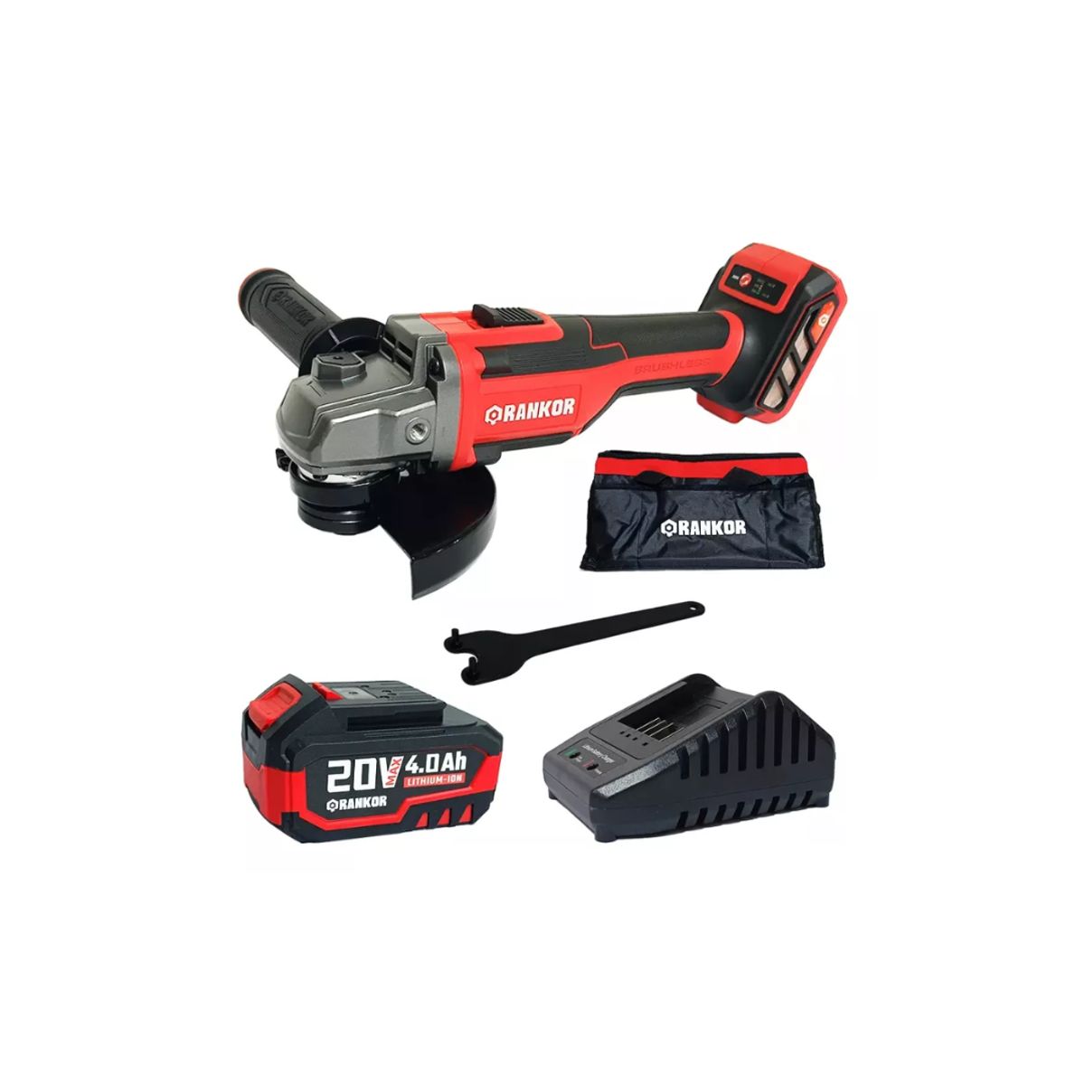 RANKOR - Esmeril Angular de 5" 20V con 2 Velocidades Rankor Brushless