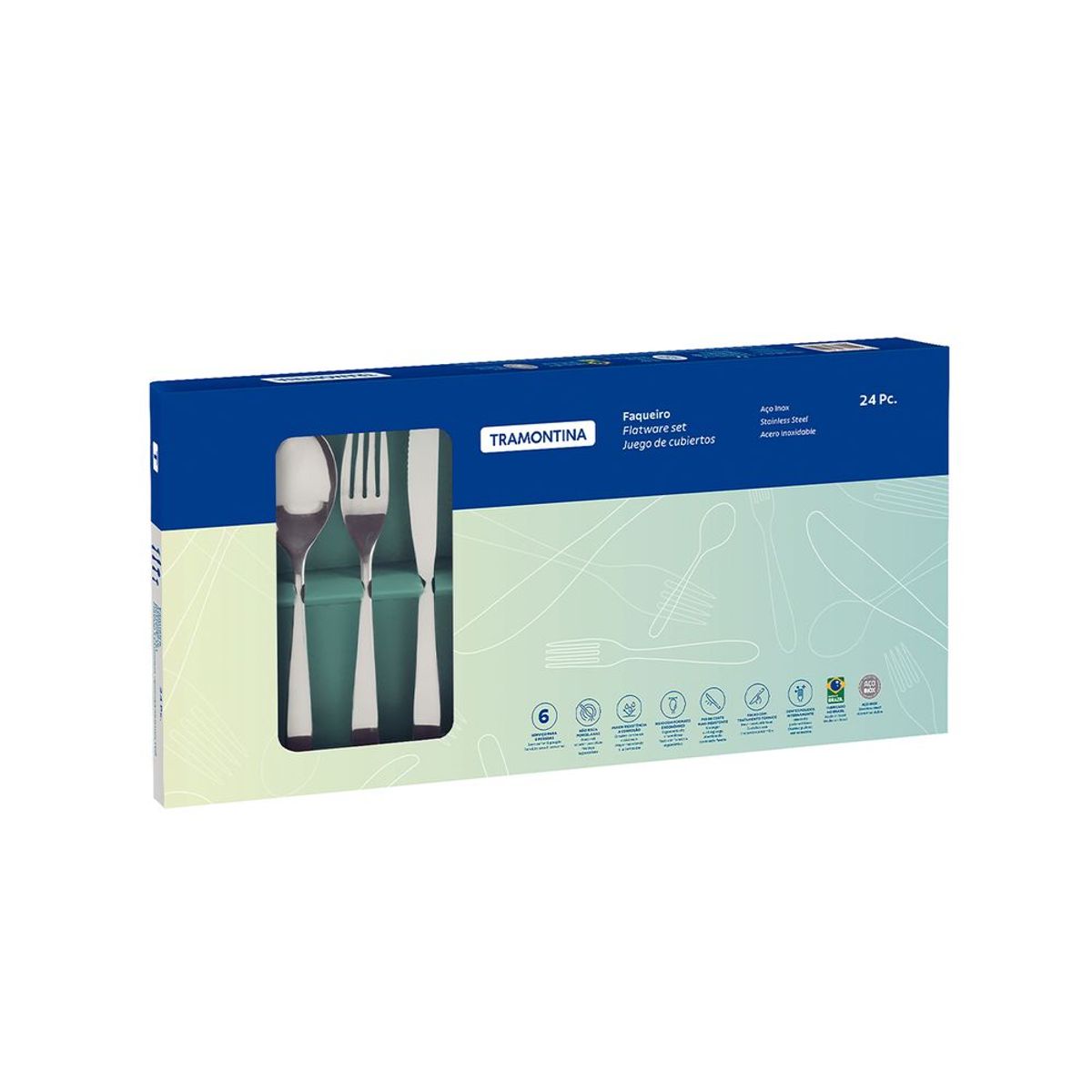 TRAMONTINA - Juego de Cubiertos x 24 pzas Maresias - Tramontina