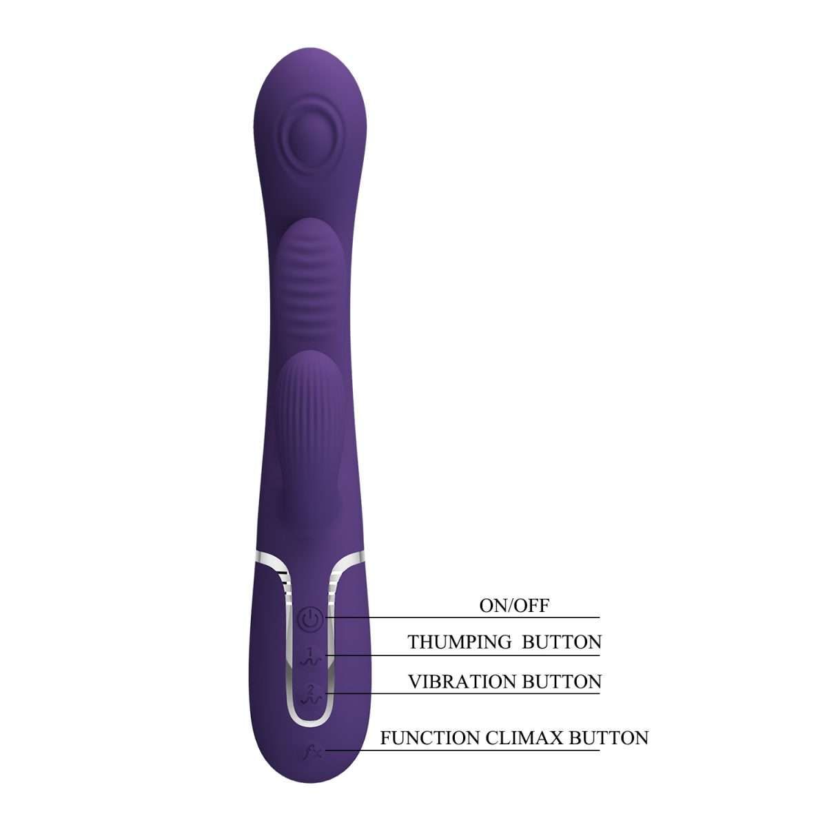 PRETTY LOVE - VIBRADOR RABBIT TRIPLE PUNTA - SHANIA PURPLE