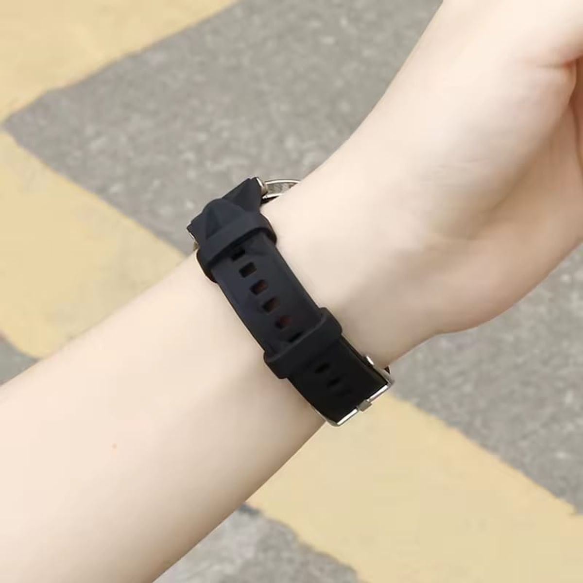 GENERICO - CORREA DE SILICONA PARA HUAWEI WATCH GT5 41 mm y GT5 PRO 42 mm NEGRO