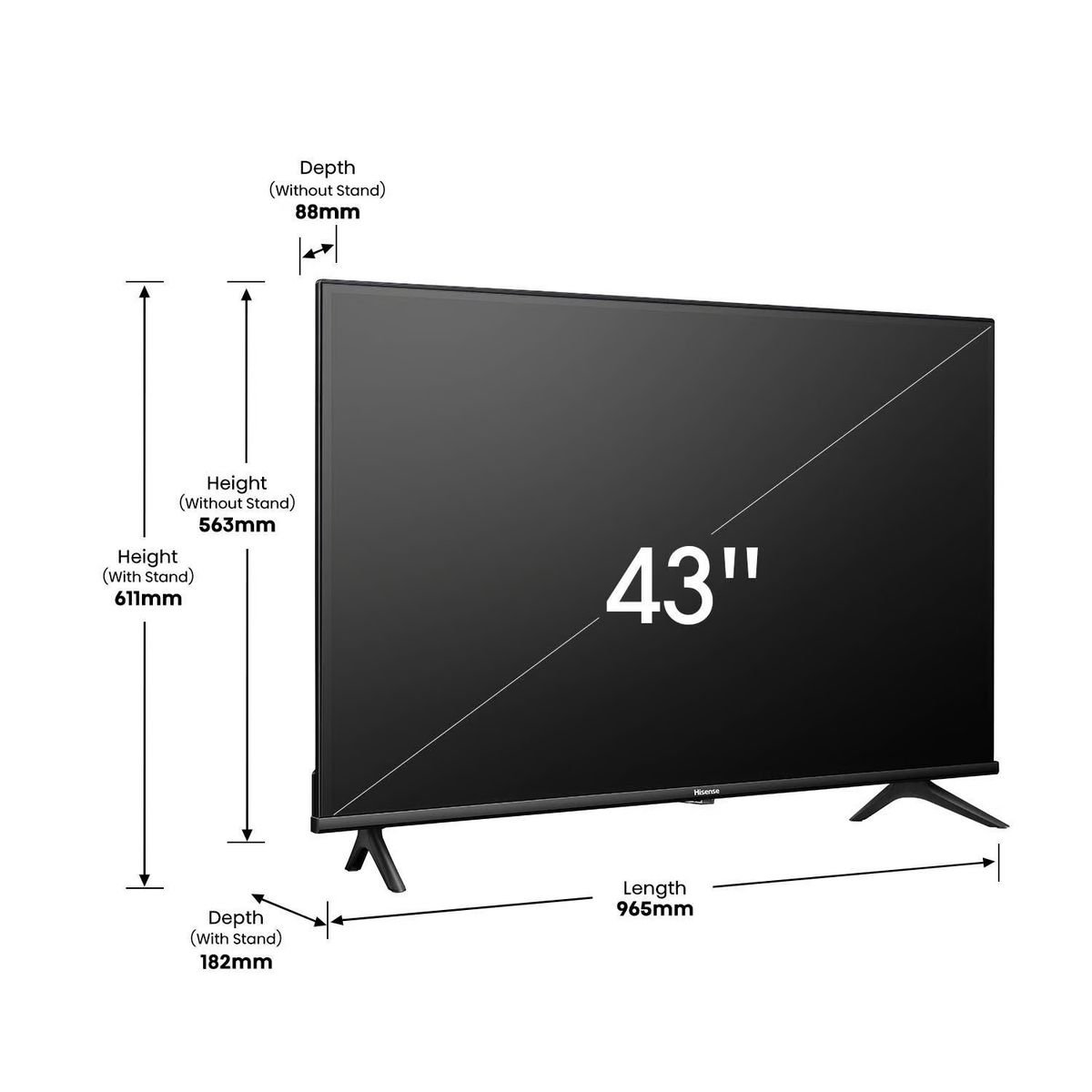 HISENSE - SMART TV HISENSE 43 LED FULL HD VIDA 43A4K