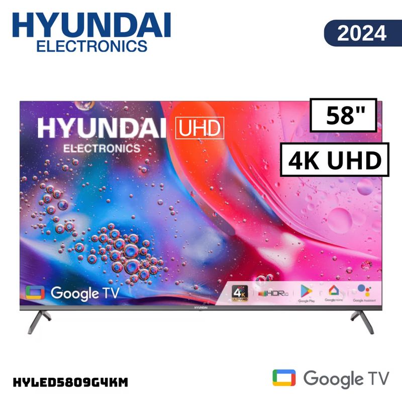 HYUNDAI - TELEVISOR HYUNDAI 58 SMART TV GOOGLE TV 4K UHD LED - HYLED5809G4KM