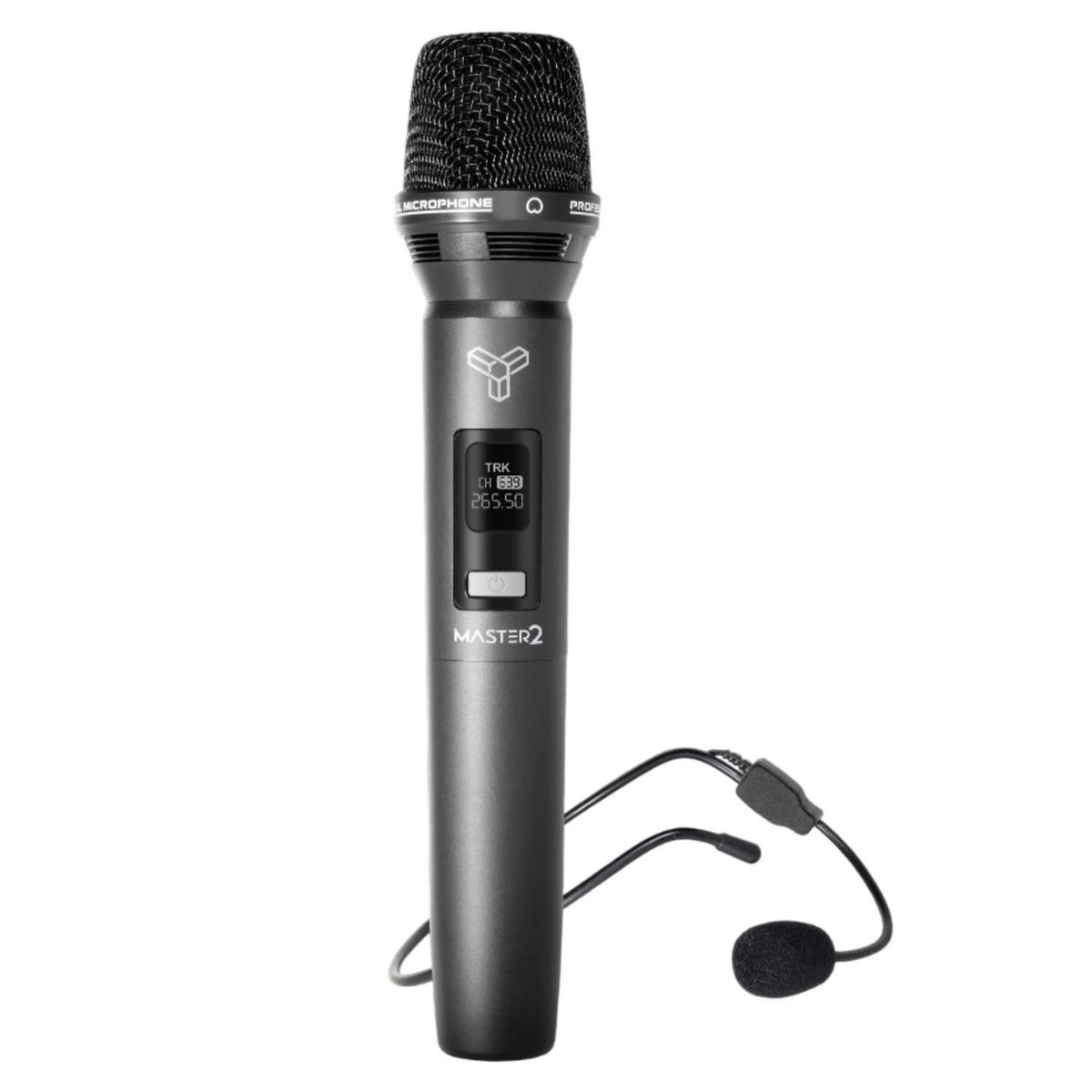 GENERICO - Micrófono Inalámbrico Vincha y Mano MASTER 2 TRK M639 VHF Recargable