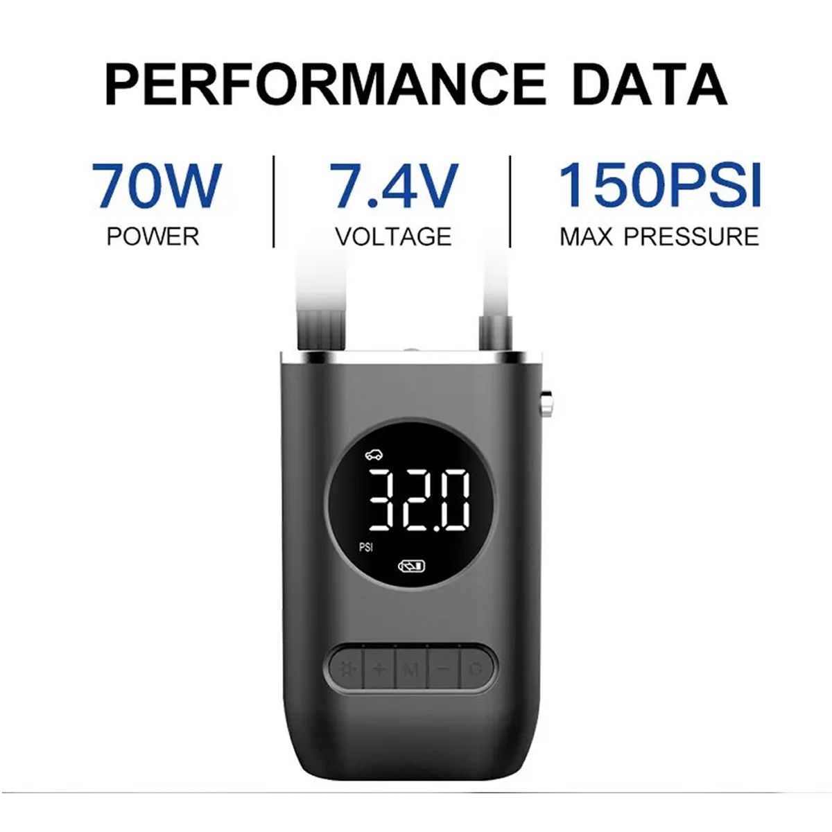 GENERICO - Inflador de Llantas Portatil Bomba de aire portátil carro