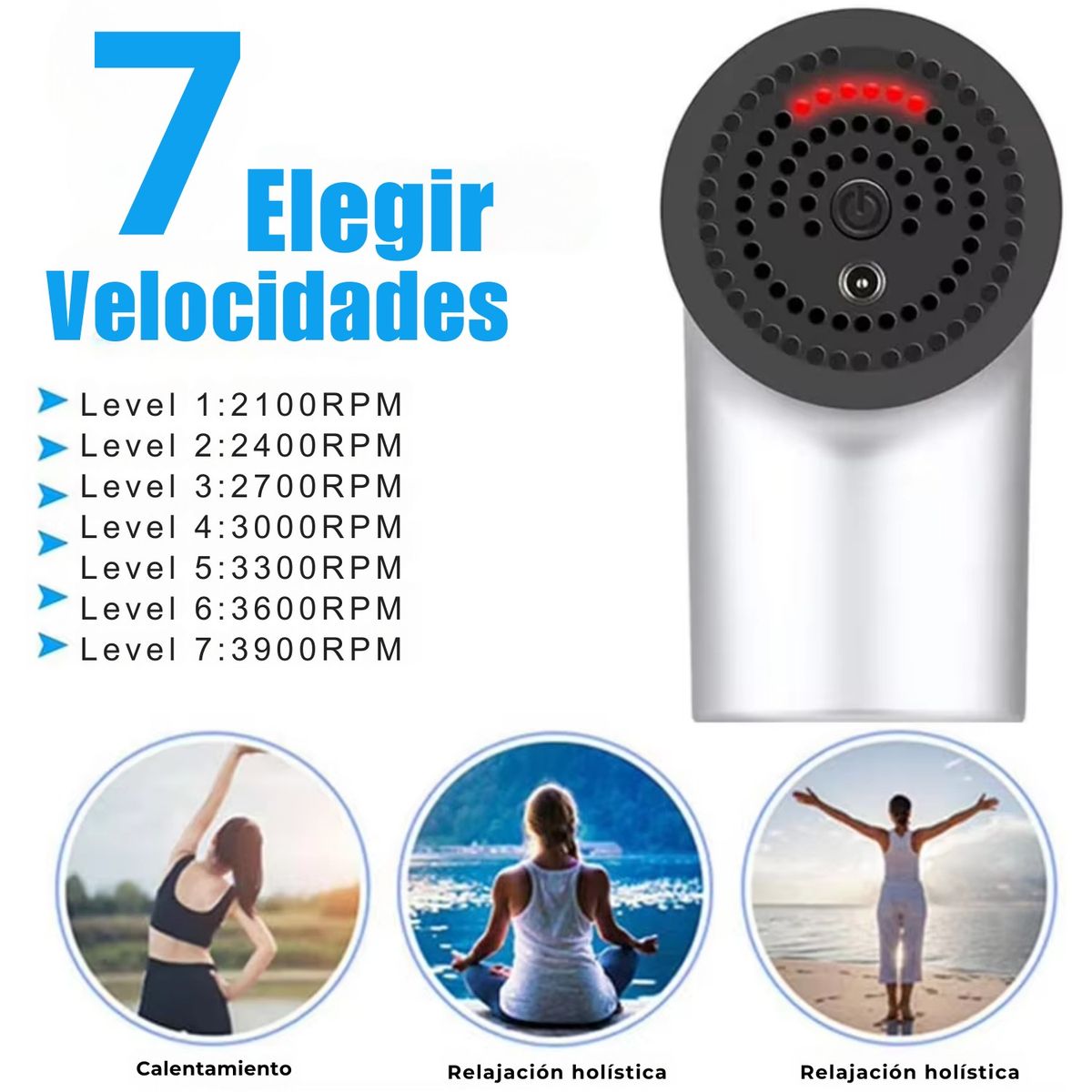 OEM - Masajeador Muscular Pistola 6 velocidades