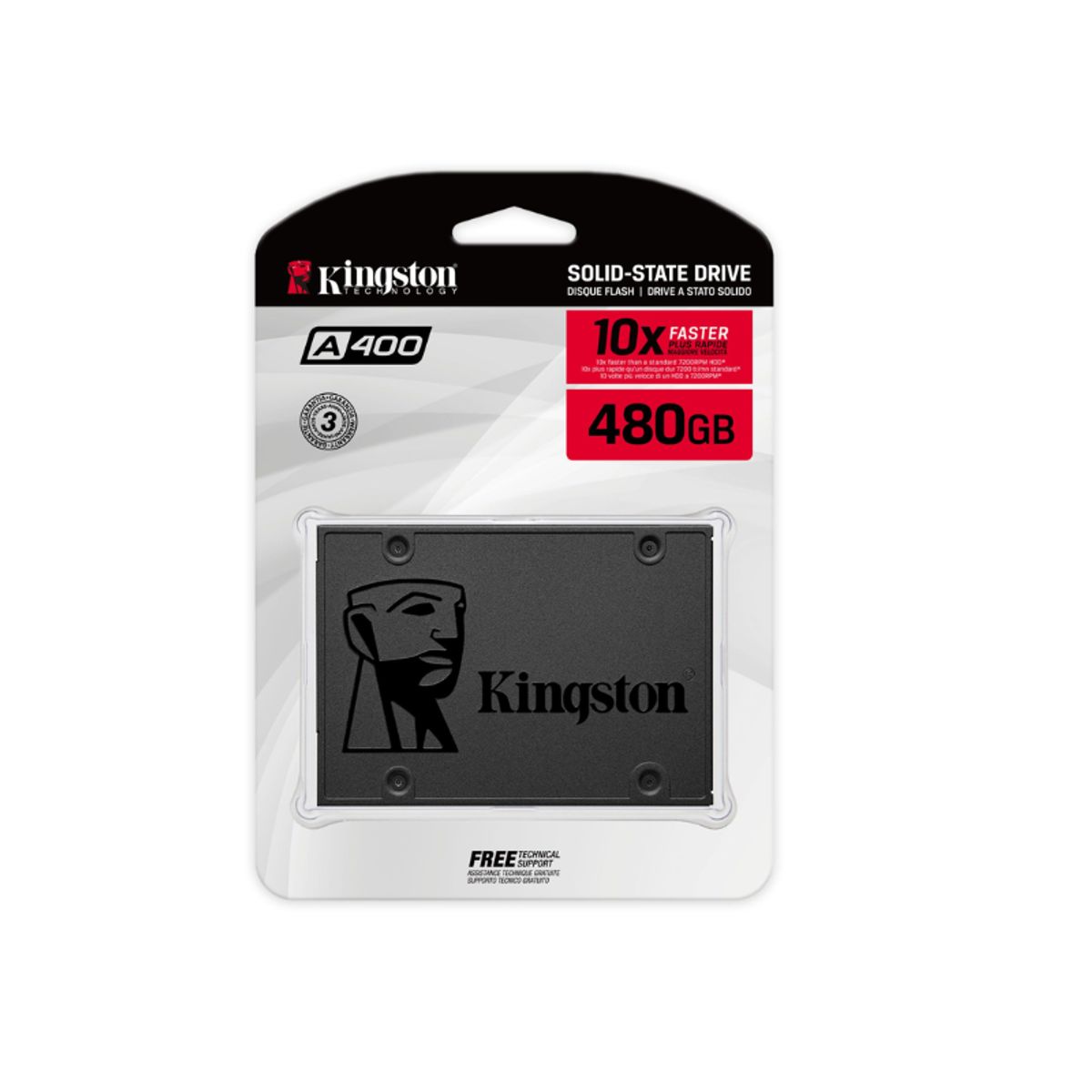 KINGSTON - Disco Solido SSD Kingston A400 480GB SATA 6GBS 25 7MM PN SA400S37480G