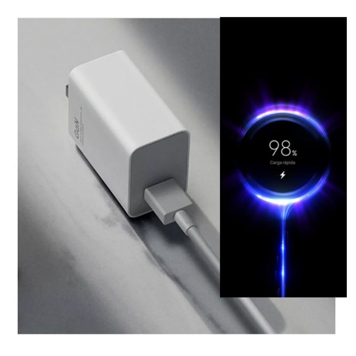 GENERICO - Cargador Para Xiaomi Carga Rápida 33W a 55W + Cable Tipo C Redmi