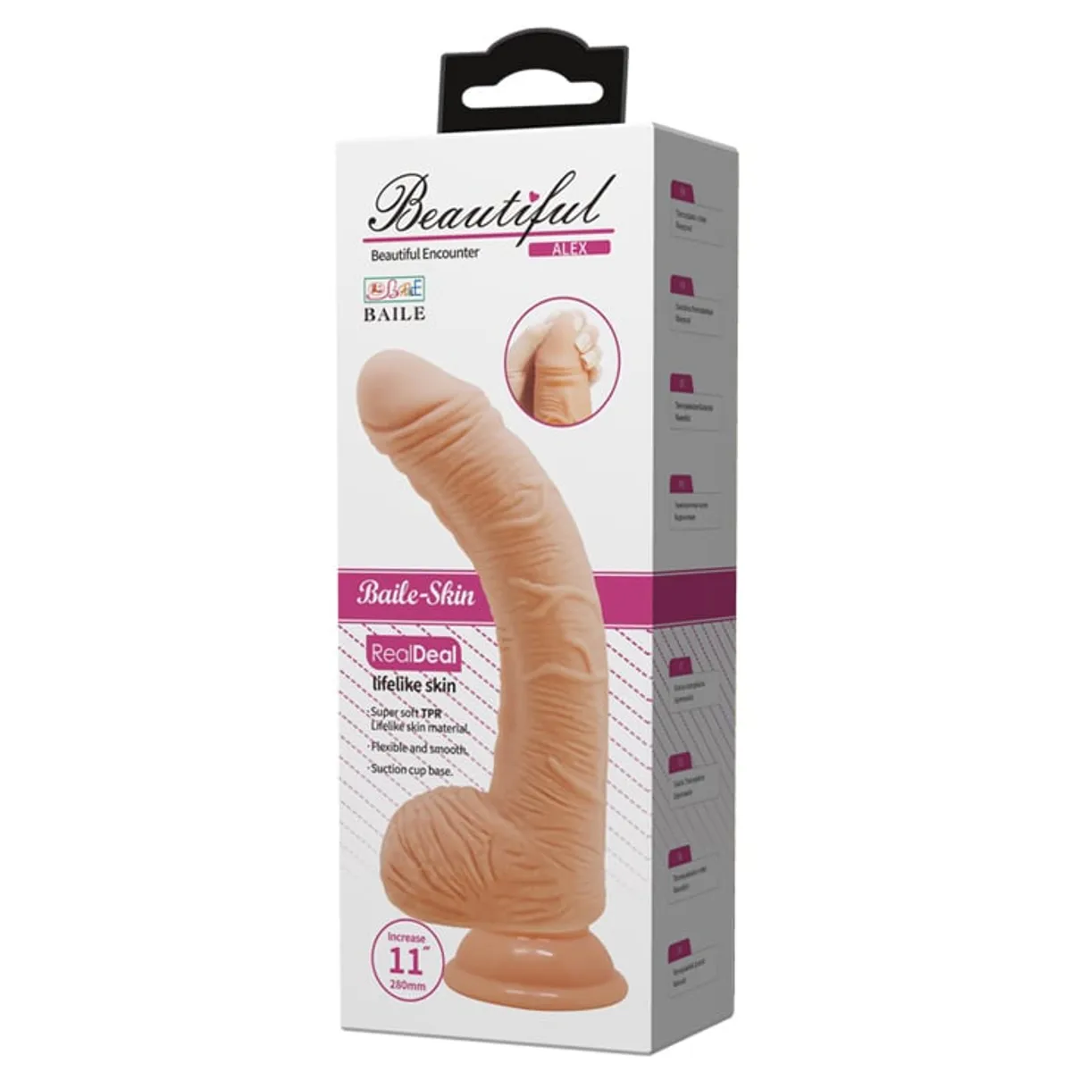 PRETTY LOVE - SUPER DILDO REALISTA ALEX  28 CM