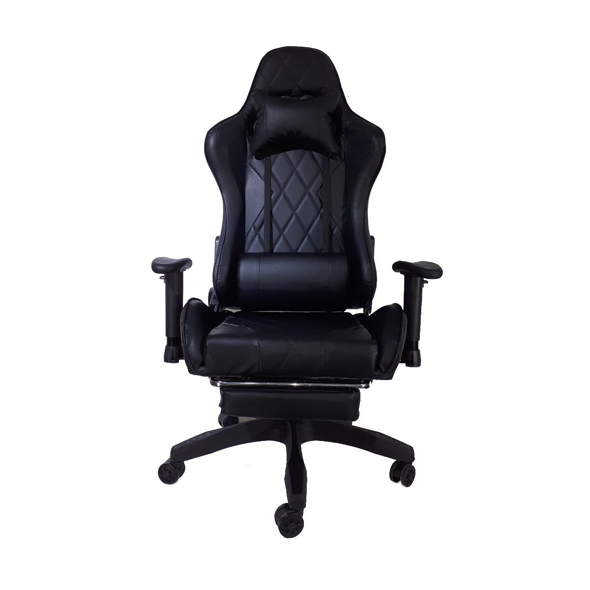 TEMEL - Silla Gamer iMUEBLES Negro Reclina 180° con Reposapiés