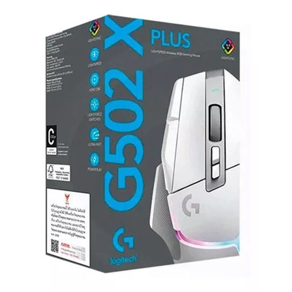 LOGITECH - Mouse Gamer Inalámbrico Logitech G502 X Plus - Blanco