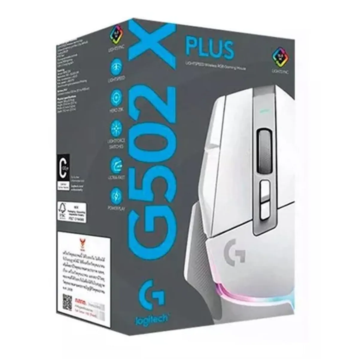 LOGITECH - Mouse Gamer Inalámbrico Logitech G502 X Plus - Blanco