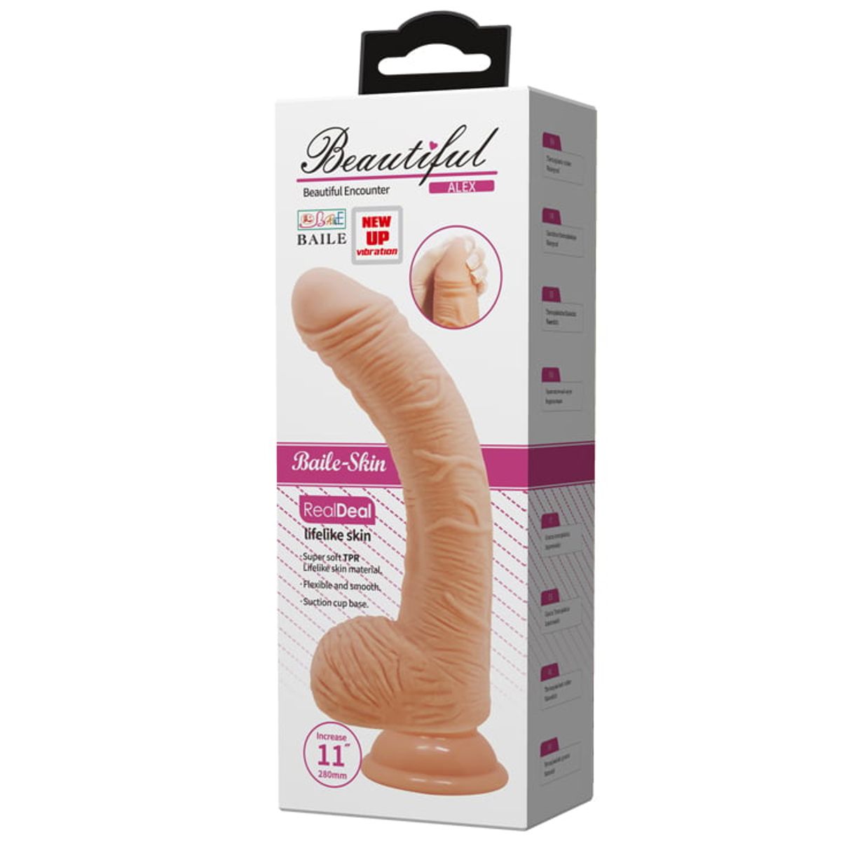 PRETTY LOVE - DILDO VIBRADOR REALISTA  ALEX 28 CM