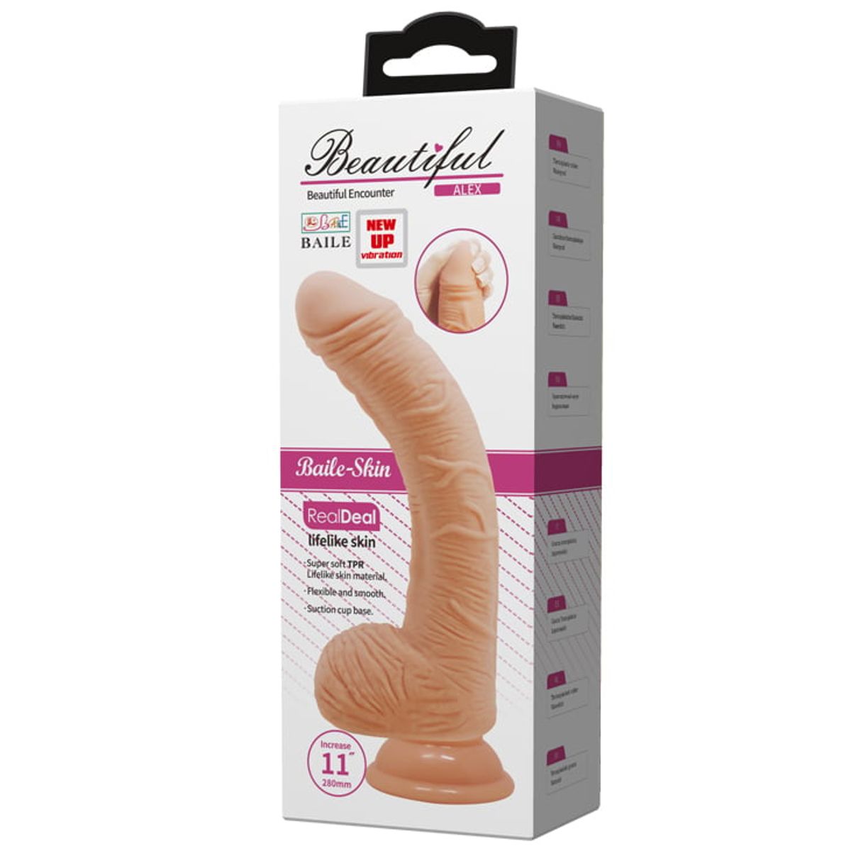 PRETTY LOVE - DILDO VIBRADOR REALISTA  ALEX 28 CM