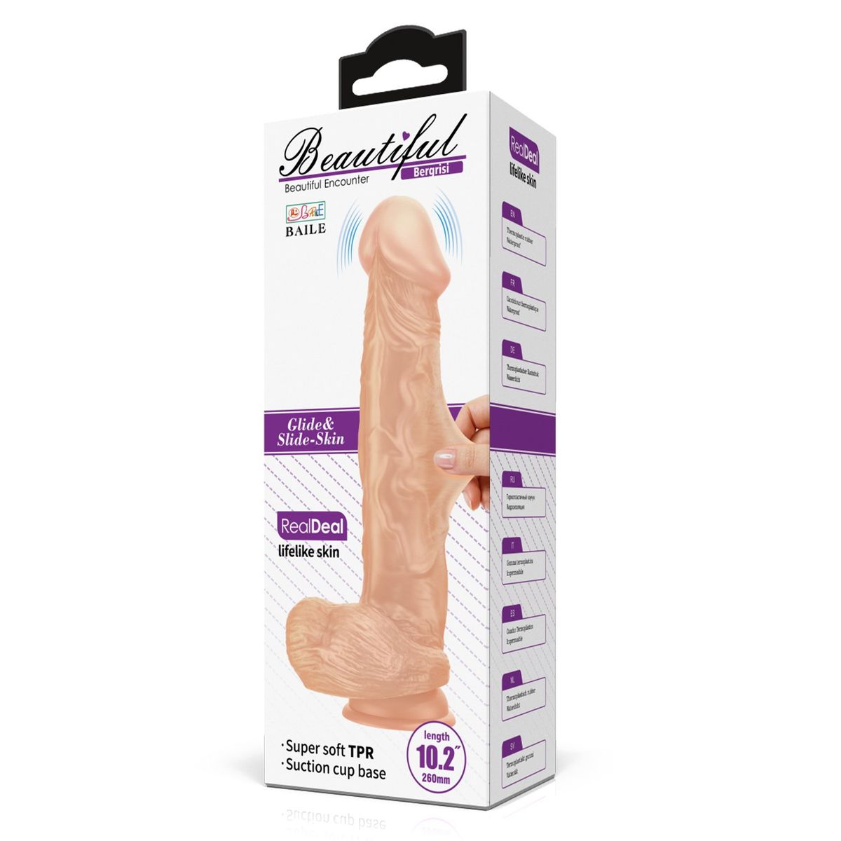 PRETTY LOVE - DILDO VIBRADOR REALISTA - BERGRISI  24 CM