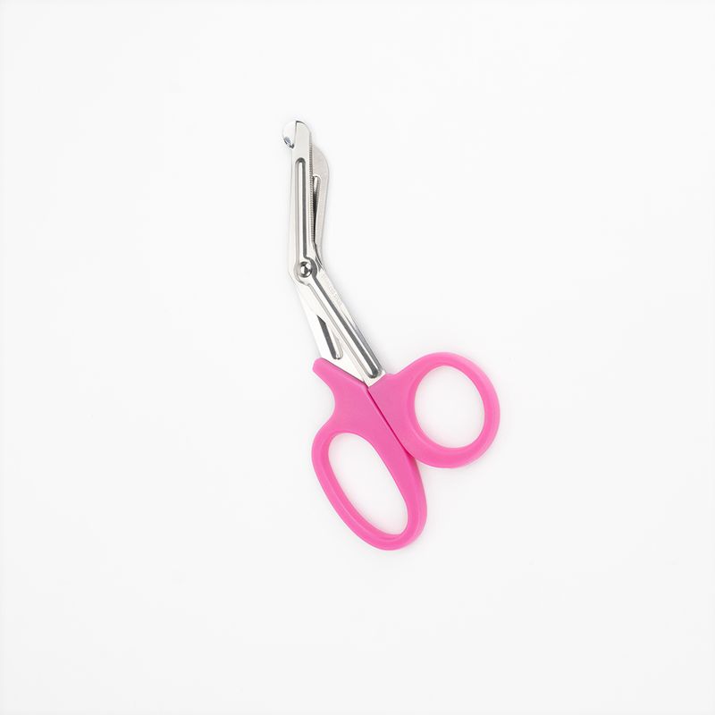 GENERICO - Tijera de Trauma Profesional Punta Roma de 19 CM Rosa
