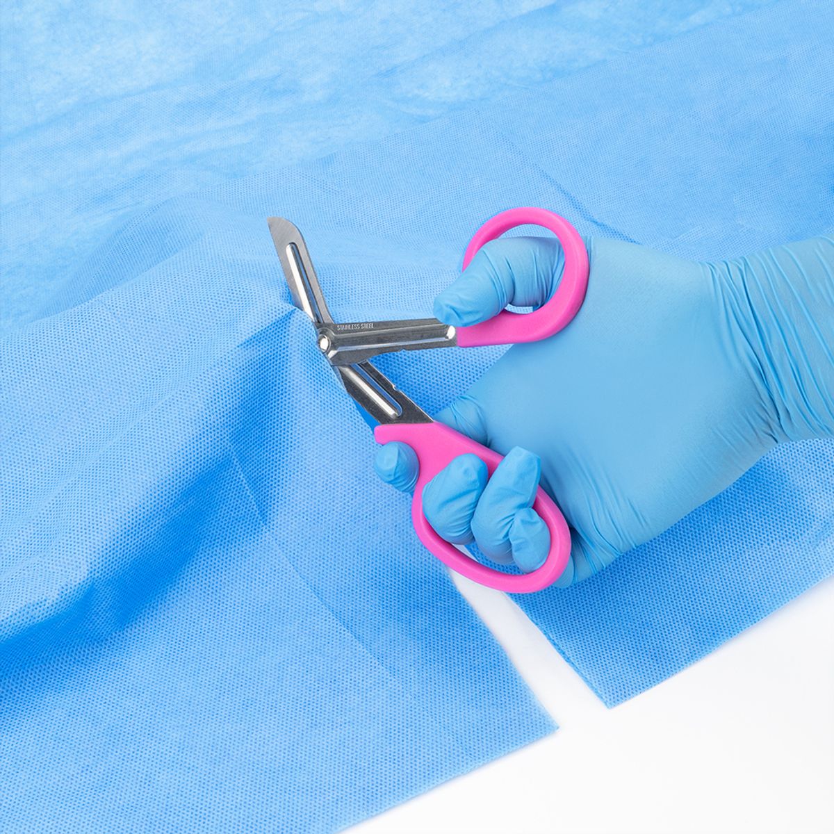 GENERICO - Tijera de Trauma Profesional Punta Roma de 19 CM Rosa