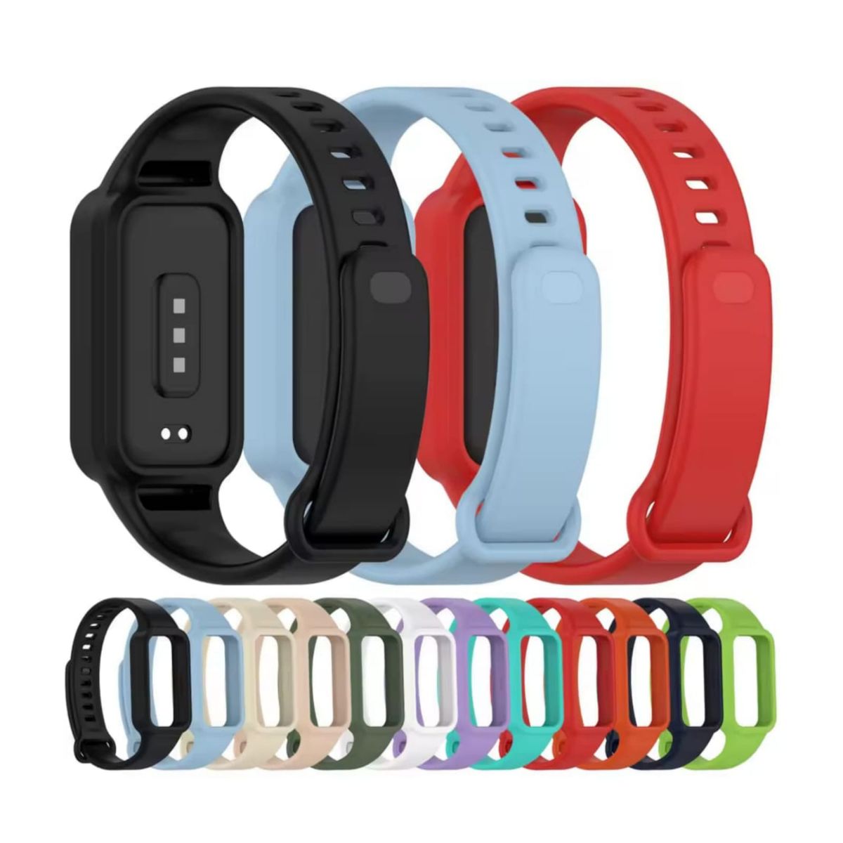 GENERICO - CORREA DE SILICONA PARA XIAOMI SMART BAND 9 ACTIVE VERDE LIMA
