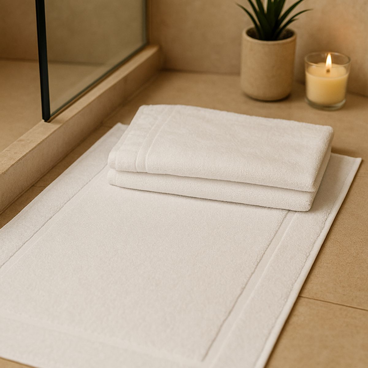 LA BELLOTA - Toalla de Piso o Piso de Baño 770 grs/m2 "La Bellota" 75x50 cms.