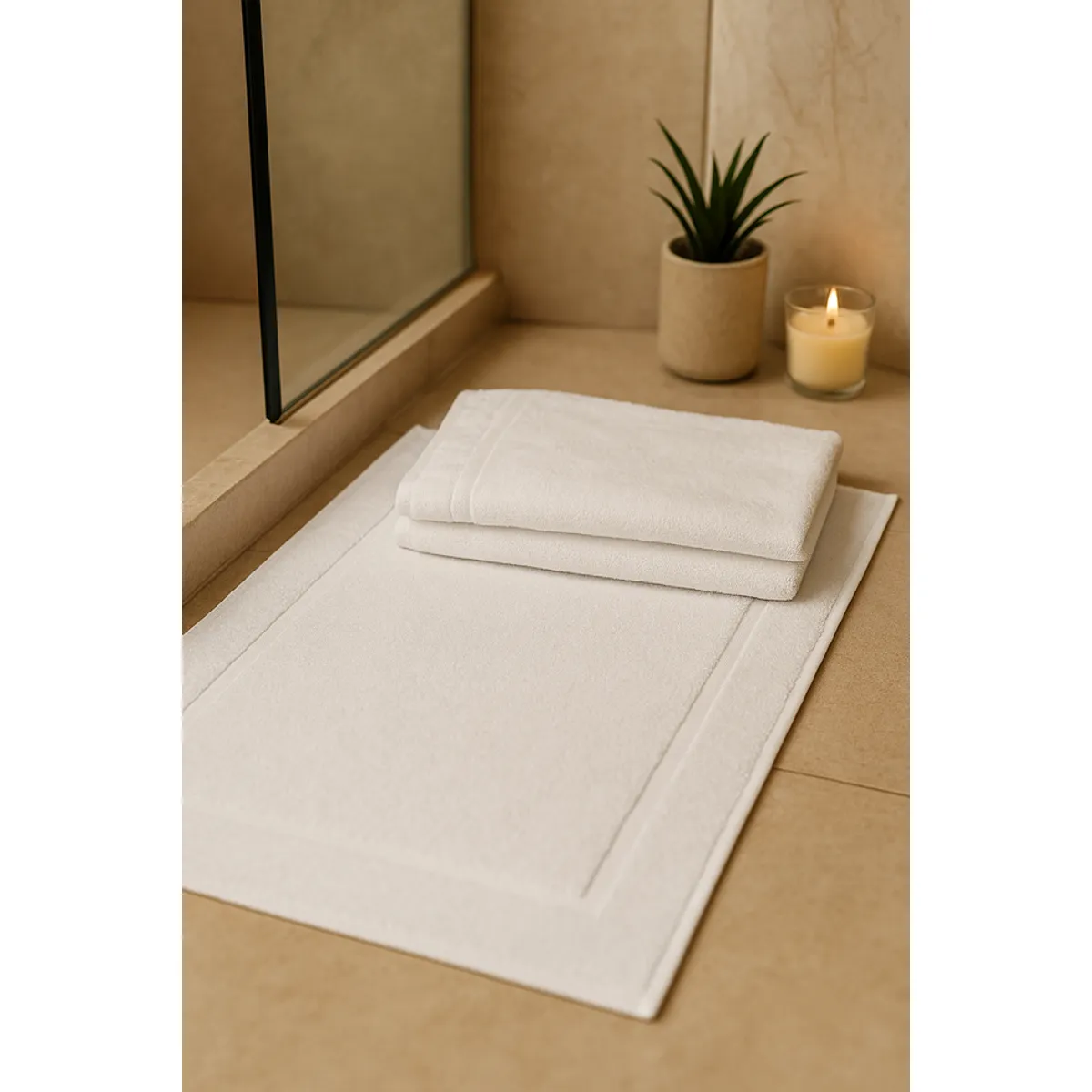 LA BELLOTA - Toalla de Piso o Piso de Baño 770 grs/m2 "La Bellota" 75x50 cms.