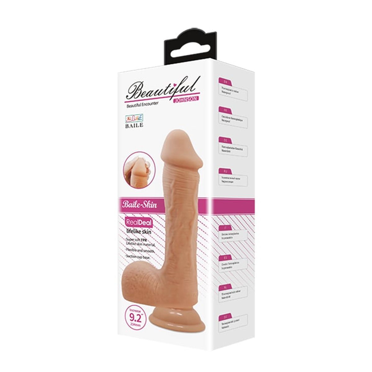 PRETTY LOVE - DILDO REALISTA  JOHNSON WHITE 23 CM