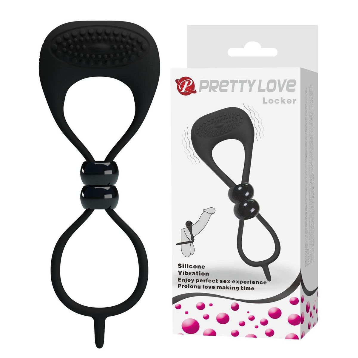 PRETTY LOVE - ANILLO VIBRADOR AJUSTABLE  LOCKER