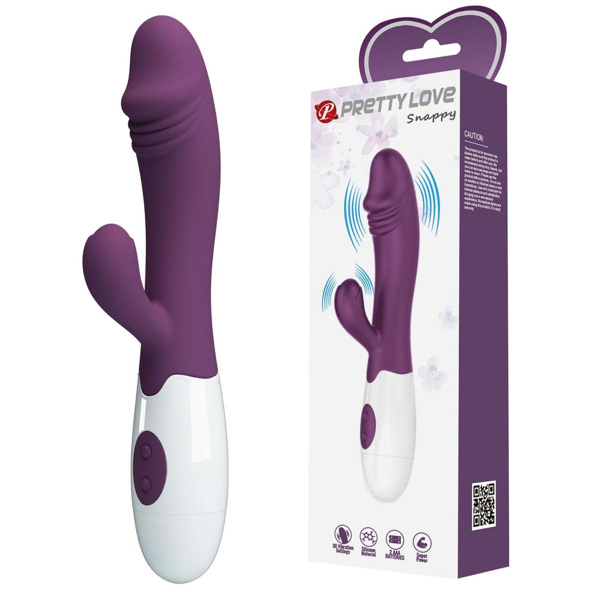 PRETTY LOVE - VIBRADOR RABBIT  SNAPPY PURPLE