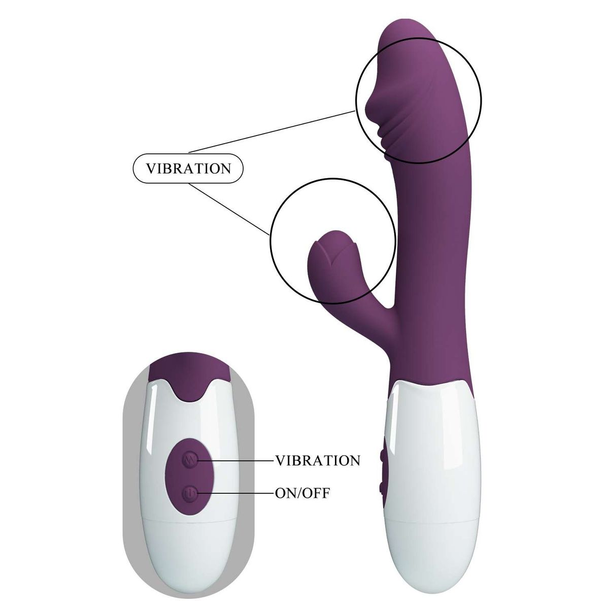 PRETTY LOVE - VIBRADOR RABBIT  SNAPPY PURPLE