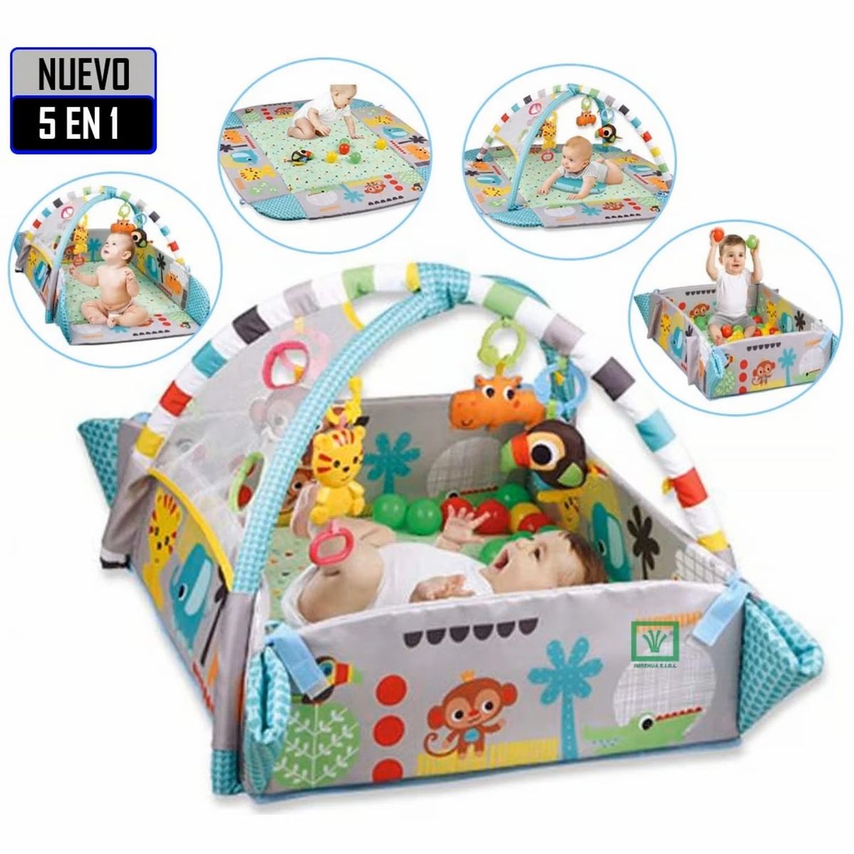 DOUX BEBE - Gimnasio Musical 5 en 1 con Pelotas Multicolor