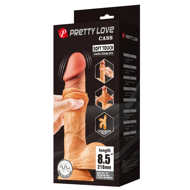 PRETTY LOVE - Vibrador Realista con Función Sliding Skin 22 cm – Multi Velocidades