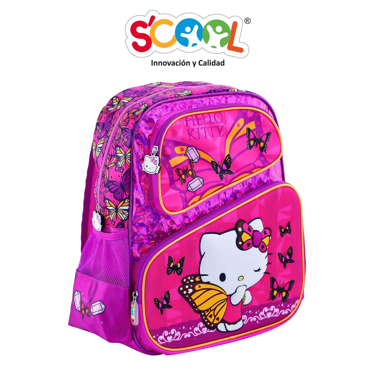 SCOOL - SET MOCHILA SCOOL MAGIC 3 BOL TELA  HELLO KITTY