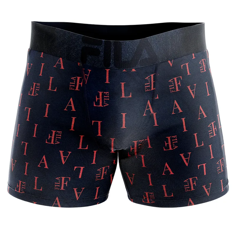 FILA - Bóxer Fila Estampado Let  Azul Marino