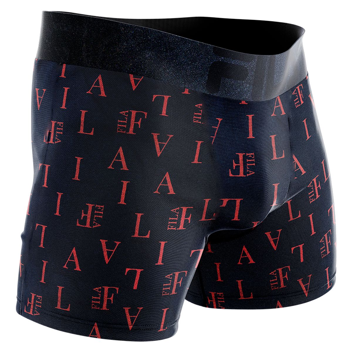 FILA - Bóxer Fila Estampado Let  Azul Marino