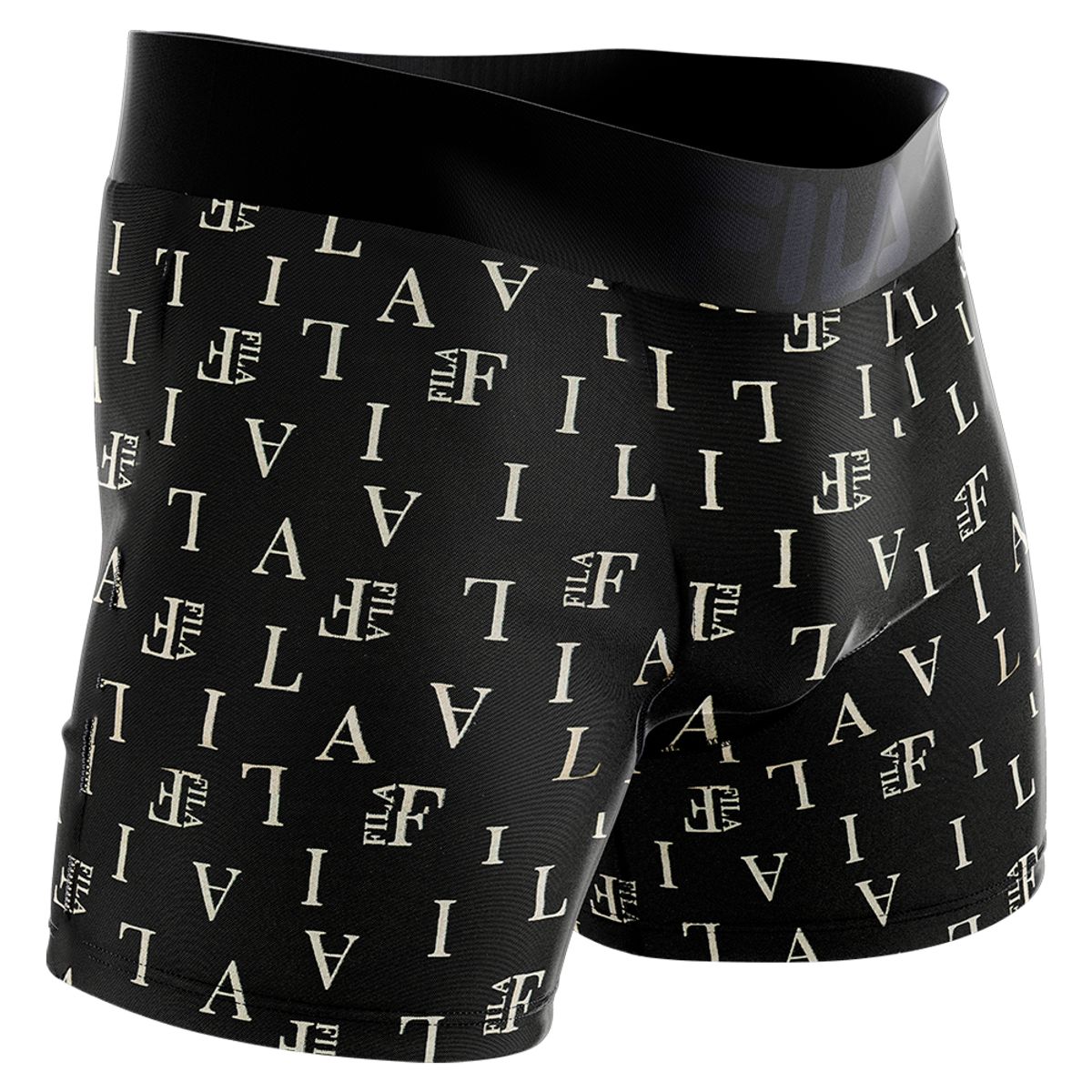 FILA - Bóxer Fila Estampado Let  Negro