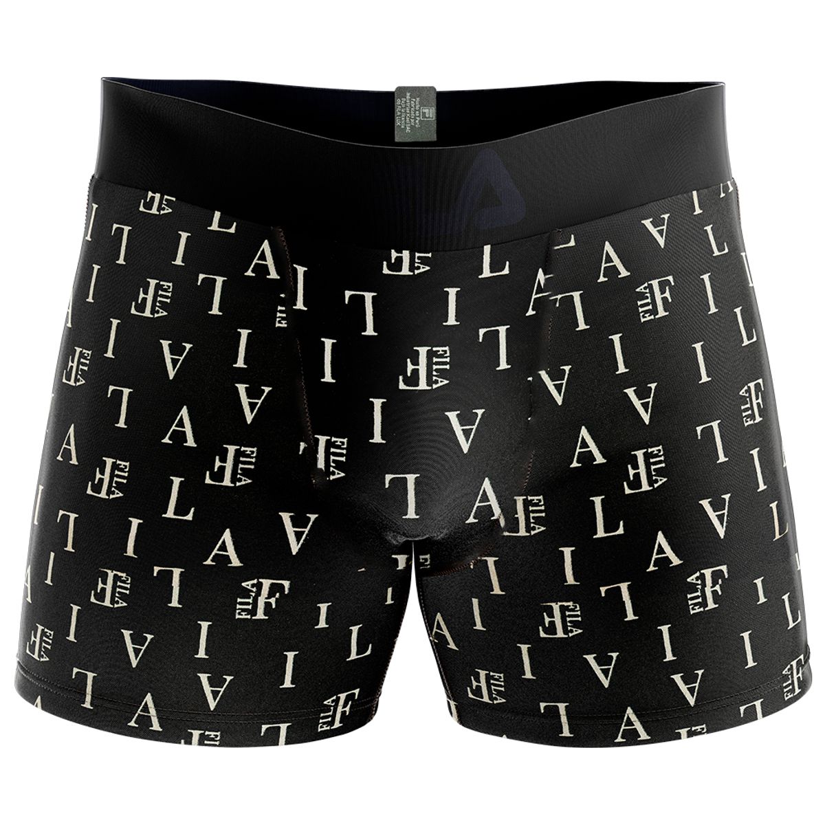 FILA - Bóxer Fila Estampado Let  Negro