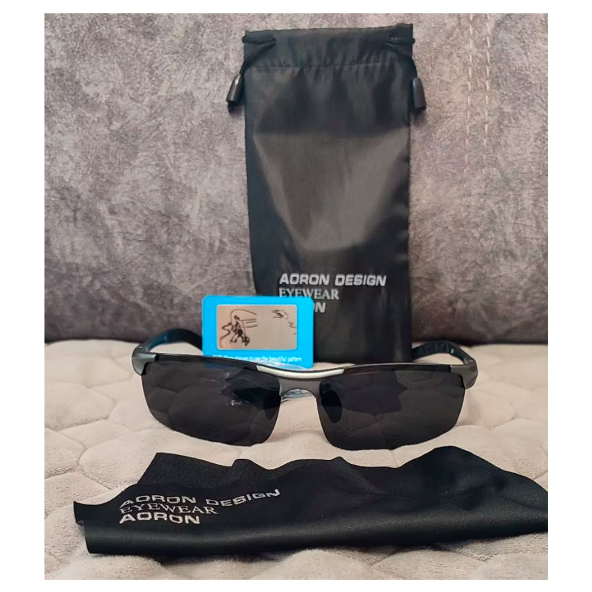 AORON - Lentes de sol Polarizado Aluminio uv400 - Negro