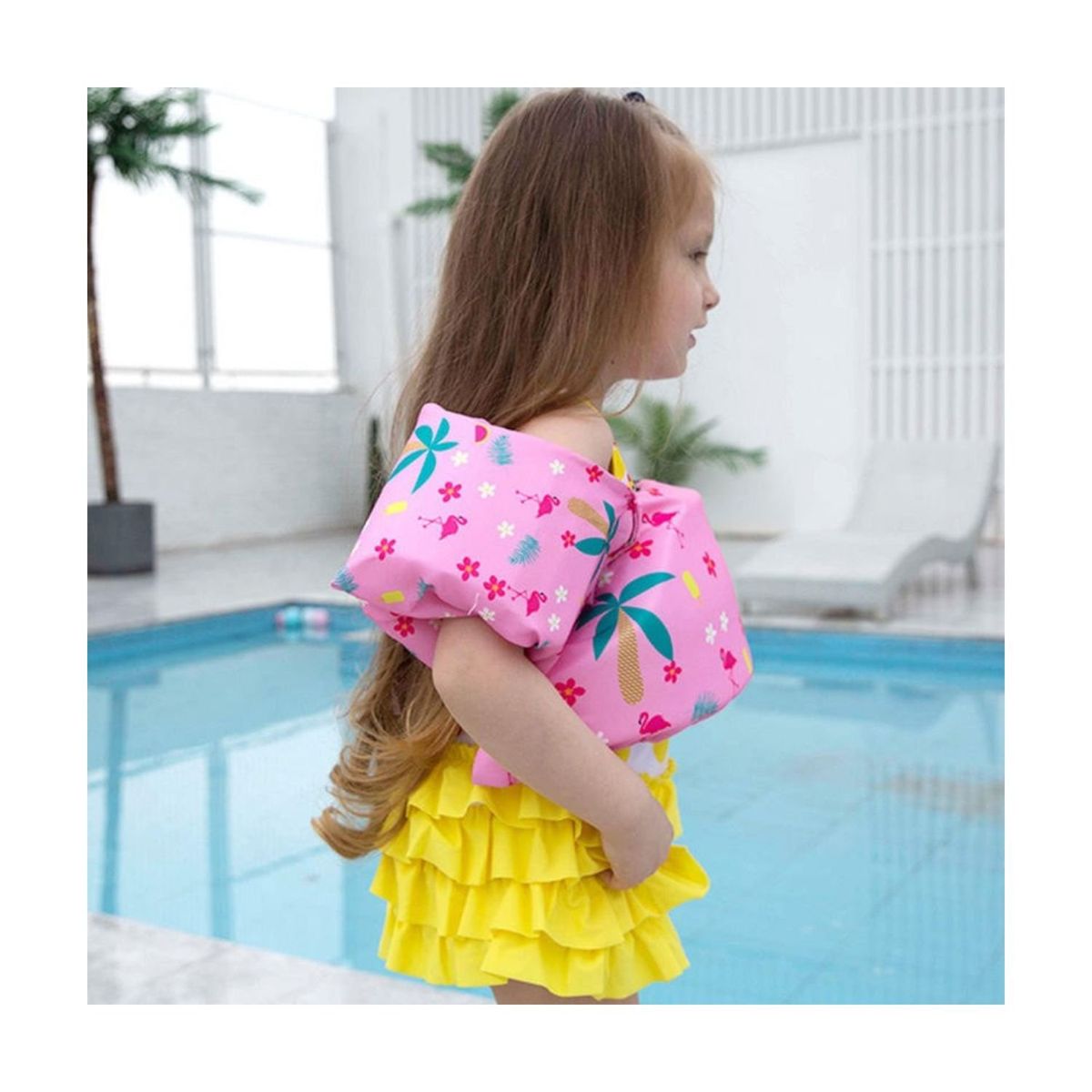 GENERICO - Chaleco Flotador con Brazeros Flamingo Rosadito