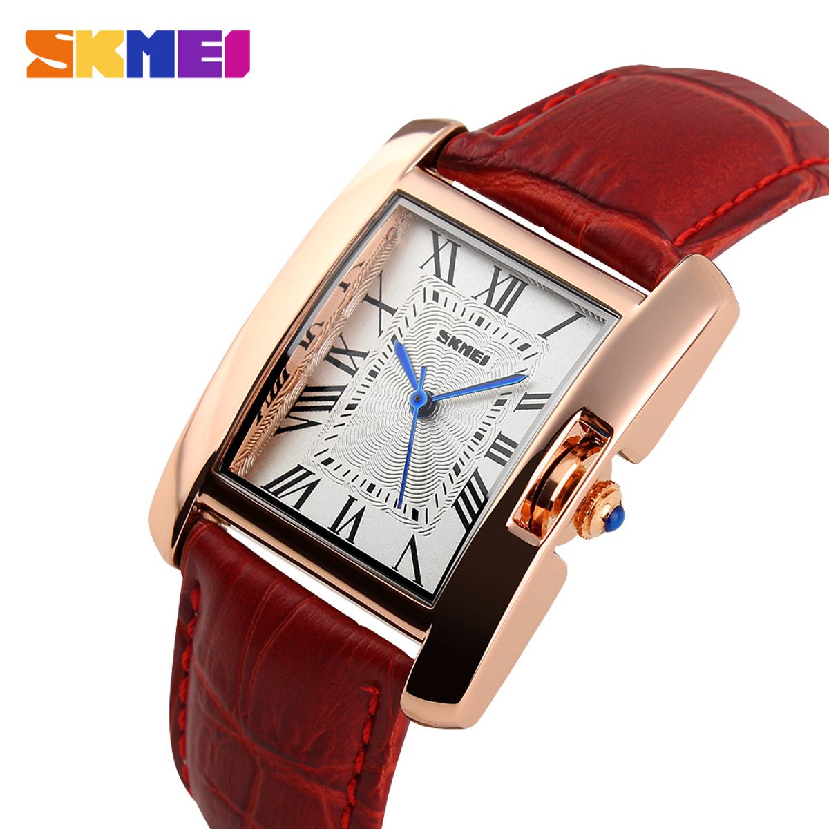 SKMEI - RELOJ SKMEI 1085 Rojo CORREA CUERO PARA MUJER