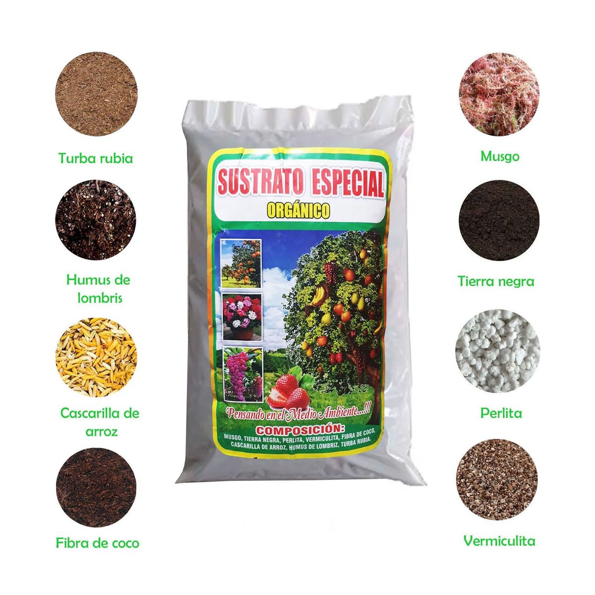 OEM - Sustrato Especial Orgánico 8 composiciones para plantas y semillas