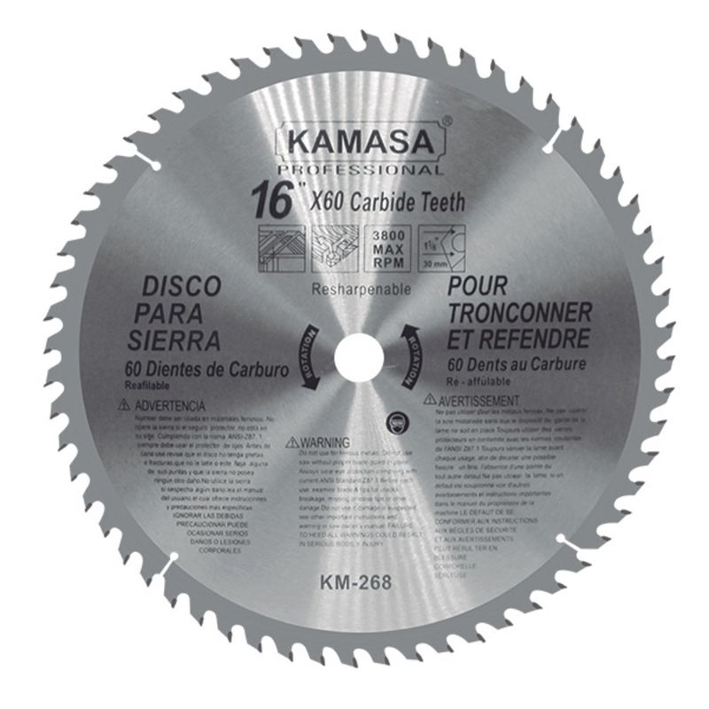 KAMASA - Disco Sierra para Madera 16" (400mm) 60 Dientes Kamasa
