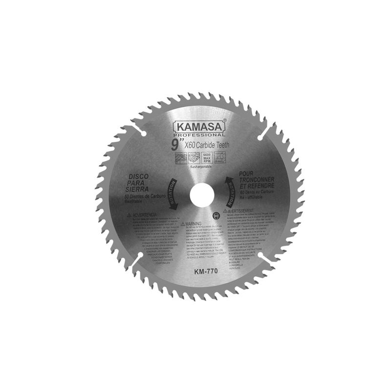 KAMASA - Disco Sierra para Madera 9" (230mm) 60 Dientes Kamasa